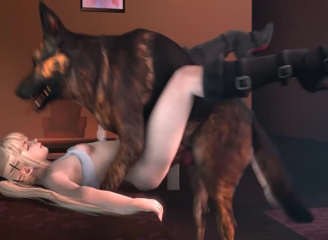 Video :Sexy blonde babe got dog fucking her hard in the zoopussy